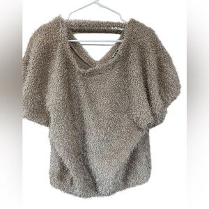 Tempted Hearts V-Neck Sweater in Soft Tan